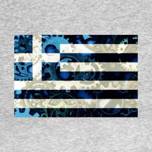 Flag of Greece - Gears T-Shirt